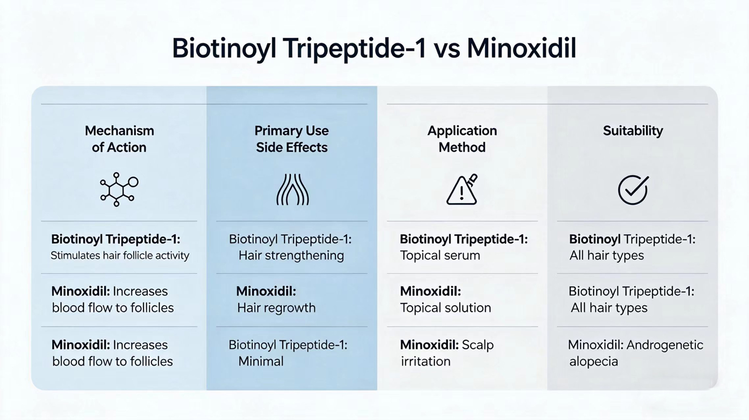 Biotinoyl Tripeptide-1 VS Minoxidil
