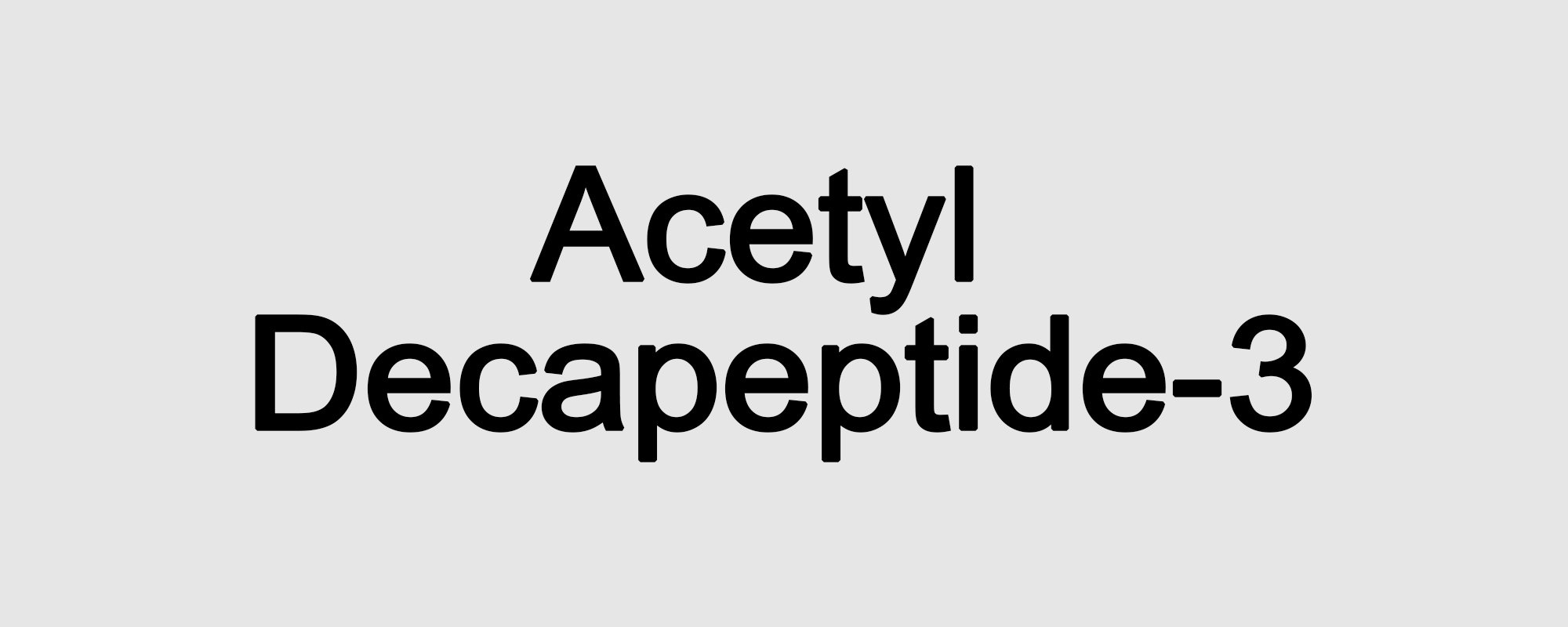 Basic Information of Acetyl Decapeptide-3