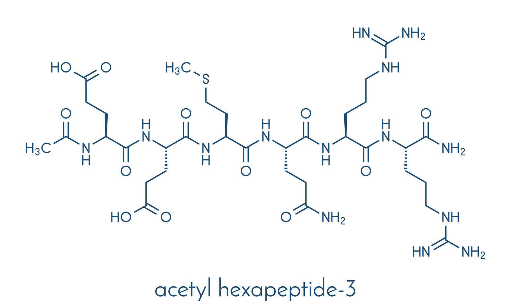 Chemical Structure and Physical Properties of Acetyl Hexapeptide-8